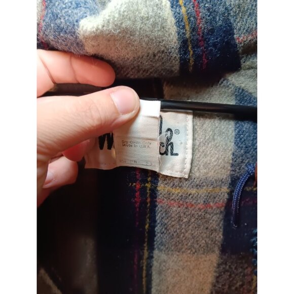 VTG Woolrich Wool Lined Zip Parka Jacket Adult Large Blue Talon Zipper Mountain - Picture 4 of 5